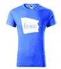 Pánske tričko Love | Veľkosť: S | Svetlomodrý melír