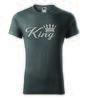 Pánske tričko King | Veľkosť: XL | Čierny melír