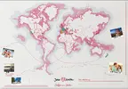 Kreatívna cestovateľská mapa pre páry alebo dvojice priateľov (biela)