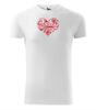 Pánske vyšívané tričko (pávie srdce) | Veľkosť: S | Biela