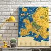 Stieracia mapa Európy Deluxe XL (zlatá)