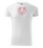 Pánske vyšívané tričko (srdce 2) | Veľkosť: S | Biela