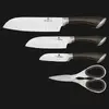 4 ks BerlingerHaus Santoku nože s nožnicami (carbon)