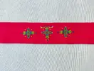 Dámsky folklórny opasok s výšivkou | Červená / farebná výšivka
