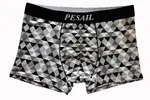 1 ks Pánske bavlnené boxerky s trojuholníkmi | Veľkosť: M | Čierna