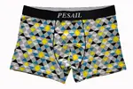 1 ks Pánske bavlnené boxerky s trojuholníkmi | Veľkosť: M | Žltá