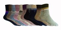 10 párov Dámske bavlnené ponožky | Veľkosť: 35-38 | Srdce + listy / mix farieb