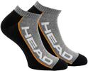 2 Páry členkových ponožiek unisex Head Sneaker H | Veľkosť: 35-38 | Čierna / sivá