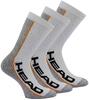 3 Páry vysokých ponožiek unisex Head Stripe A | Veľkosť: 35-38 | Biela / sivá