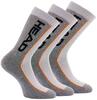 3 Páry vysokých ponožiek unisex Head Stripe D | Veľkosť: 35-38 | Biela / sivá