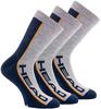 3 Páry vysokých ponožiek unisex Head Stripe C | Veľkosť: 35-38 | Modrá / sivá