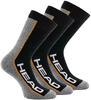 3 Páry vysokých ponožiek unisex Head Stripe B | Veľkosť: 43-45 | Čierna / sivá