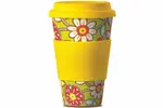 400 ml Znovupoužiteľný ekologický termohrnček | Daisies Yellow