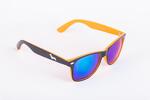 Čierno - oranžové okuliare Kašmir Wayfarer - sklá modré zrkadlové