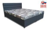 Čalúnená posteľ Nikola s s polyuretánovým matracom / šírka 160 cm / poťah koženka + látka
