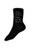 1 pár Dámske bavlnené ponožky - Nápis | Veľkosť: 35-38 | Čierna