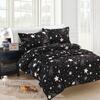 5-dielna Sada posteľného prádla | Čierna / malé hviezdy