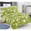 5-dielna Sada posteľného prádla | Zelená / veľké hviezdy