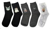5 párov Bavlnených ponožiek "Pes a mačka" | Veľkosť: 35-38