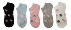 5 párov Členkových bavlnených ponožiek "Plameniak" | Veľkosť: 35-38