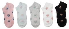 5 párov Členkových bavlnených ponožiek "Sova" | Veľkosť: 35-38