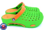 Dámske Clogs FLAMEshoes B-2006 | Veľkosť: 36 | Zelená / oranžová