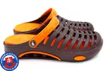 Pánske Clogs FLAMEshoes A-1003 | Veľkosť: 40 | Tmavohnedá / oranžová