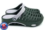 Pánske Clogs FLAMEshoes A-1003 | Veľkosť: 40 | Tmavozelená/ sivá