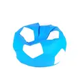 Aga Sedací vak Ball XXXL, (biela a svetlomodrá)