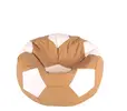 Aga Sedací vak Ball XXXL, (biela a hnedá)