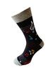 Bláznivé pánske ponožky Noty | Veľkosť: 40-43 | Čierna