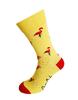 Bláznivé pánske ponožky Plameniak | Veľkosť: 40 - 43 | Žltá