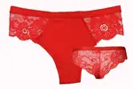 Čipkované nohavičky "string" | Veľkosť: M/L | Červená