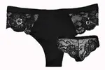 Čipkované nohavičky "string" | Veľkosť: M/L | Čierna