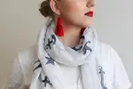 Elegantná dámska šatka | Biela námornícka