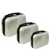 Sada 3 cestovných kozmetických kufrov HC663 (silver) | Strieborná