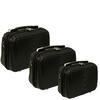 Sada 3 cestovných kozmetických kufrov HC663 (black) | Čierna