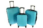 Sada 3 cestovných škrupinových kufrov HC663 (azure) | Azúrová