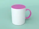330 ml Keramický hrnček s vlastnou potlačou (biely + ružový)