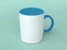330 ml Keramický hrnček s vlastnou potlačou (biely + modrý)