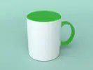 330 ml Keramický hrnček s vlastnou potlačou (biely + zelený)