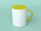 330 ml Keramický hrnček s vlastnou potlačou (biely + žltý)