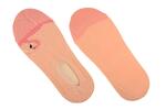 1 pár Dámske bavlnené ponožky Flamingo / "ťapky" | Veľkosť: 35-38 | Marhuľová s ružovou