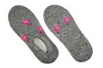 1 pár Dámske bavlnené ponožky Flamingo / "ťapky" | Veľkosť: 35-38 | Sivá