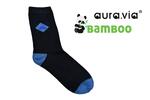 1 pár Detské bambusové ponožky / chlapčenské | Veľkosť: 24-27 | Čierna / modrá