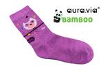 1 pár Detské bambusové ponožky / dievčenské | Veľkosť: 28-31 | Fialová