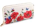 Dámska peňaženka s motívom kvetín | Biela