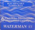 6 x Bombička do pera Waterman Blue (modrá)