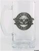 Sklenený pohár na pivo „krígeľ“ s kovovým logom Guns N' Roses