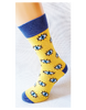 Bláznivé pánske ponožky Oči | Veľkosť: 40–43 | Žltá